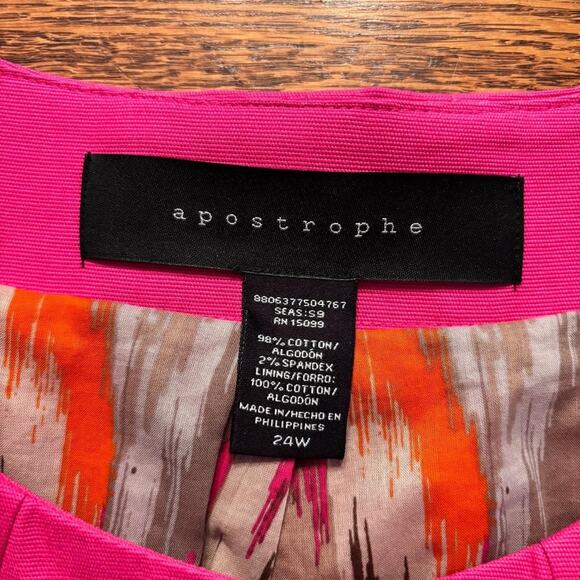 Apostrophe Jacket Women's Size 24W Pink Boho Preppy - Picture 3 of 7